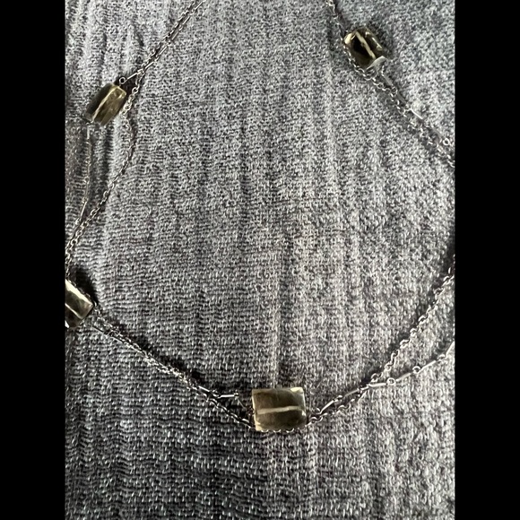 Smokey Quartz Silver Necklace - Picture 3 of 15